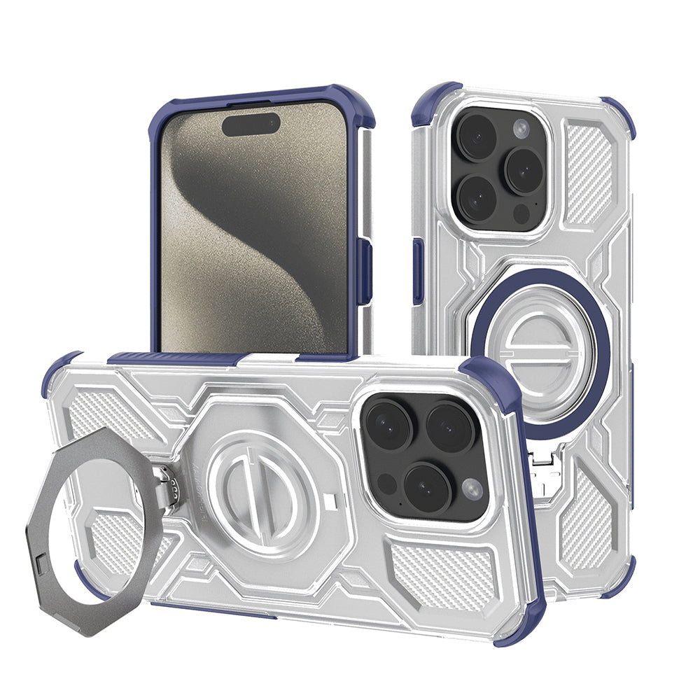 Deksel for Apple iPhone 15 Pro Max, Techsuit, Carbon Shield Pro, Blå