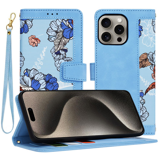 Deksel til Apple iPhone 15 Pro Max, Techsuit, FlipCraft, Blå