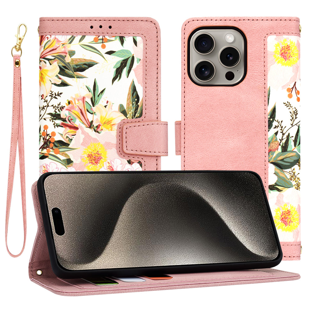 Deksel for Apple iPhone 15 Pro Max, Techsuit, FlipCraft, Rosa