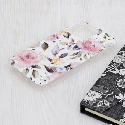 Deksel for Apple iPhone 15 Pro Max, Techsuit, Marble, Hvit