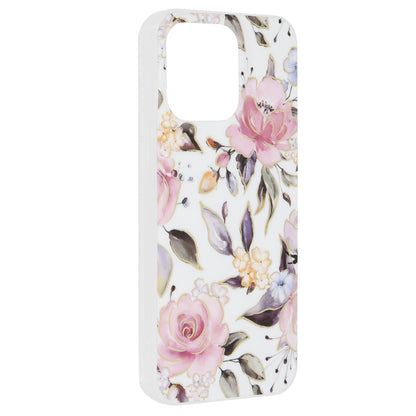 Deksel for Apple iPhone 15 Pro Max, Techsuit, Marble, Hvit