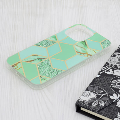 Deksel for Apple iPhone 15 Pro Max, Techsuit, Marble, Grønn