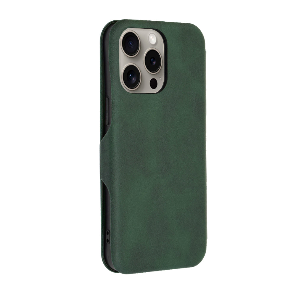 Deksel for Apple iPhone 15 Pro Max, Techsuit, Safe Wallet Plus, Grønn