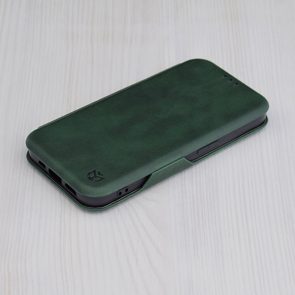 Deksel for Apple iPhone 15 Pro Max, Techsuit, Safe Wallet Plus, Grønn