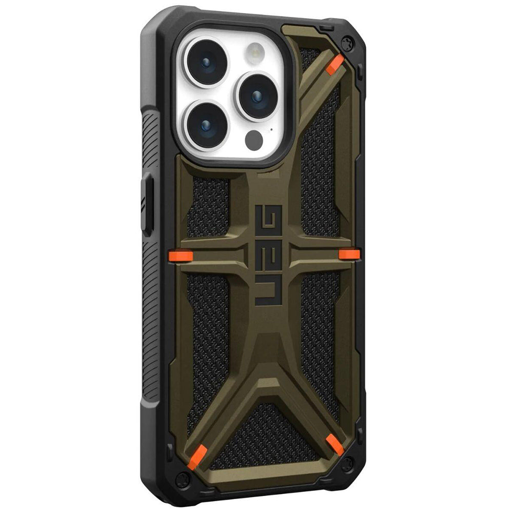 Deksel for Apple iPhone 15 Pro Max, Urban Armor Gear, Monarch Kevlar, Grønn