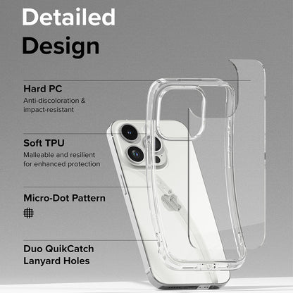 Deksel for Apple iPhone 15 Pro, Ringke, Fusion, Transparent