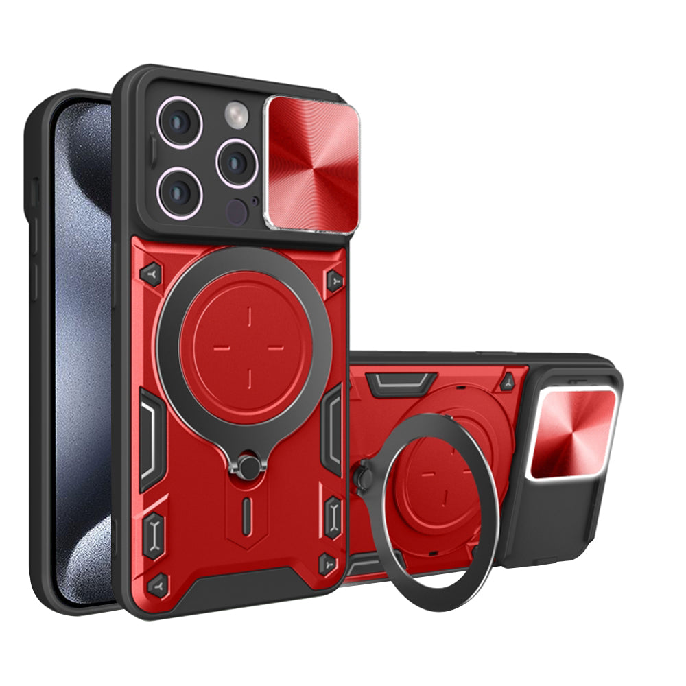 Deksel for Apple iPhone 15 Pro, Techsuit, CamGuard Pro, Rød
