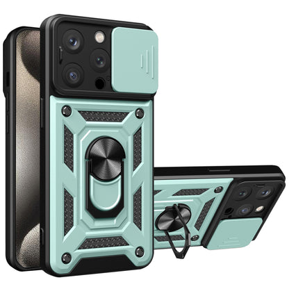 Deksel for Apple iPhone 15 Pro, Techsuit, CamShield, Grønn