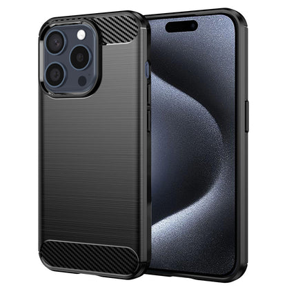 Deksel for Apple iPhone 15 Pro, Techsuit, Karbon, Svart