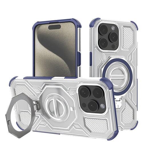 Deksel for Apple iPhone 15 Pro, Techsuit, Carbon Shield Pro, Blå