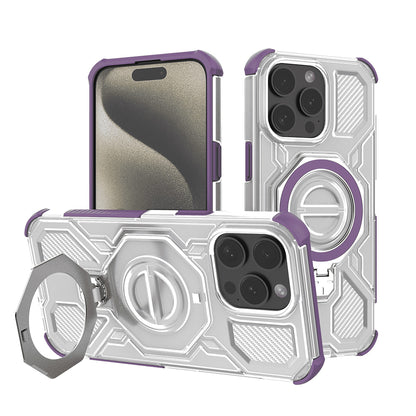 Deksel for Apple iPhone 15 Pro, Techsuit, Carbon Shield Pro, Lilla