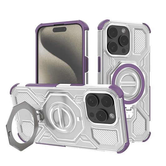 Deksel for Apple iPhone 15 Pro, Techsuit, Carbon Shield Pro, Lilla