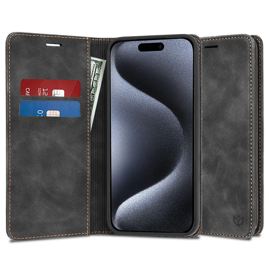 Deksel for Apple iPhone 15 Pro, Techsuit, Confy, Svart