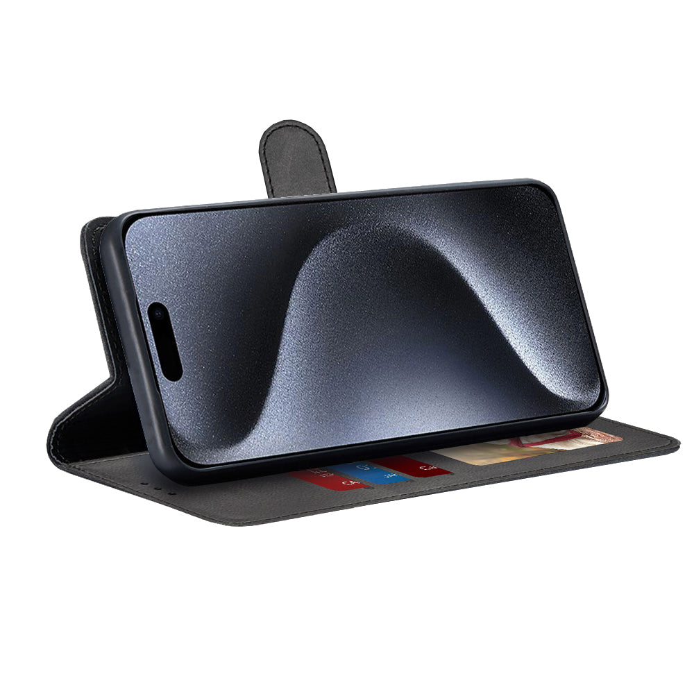 Deksel for Apple iPhone 15 Pro, Techsuit, Diary Book, svart