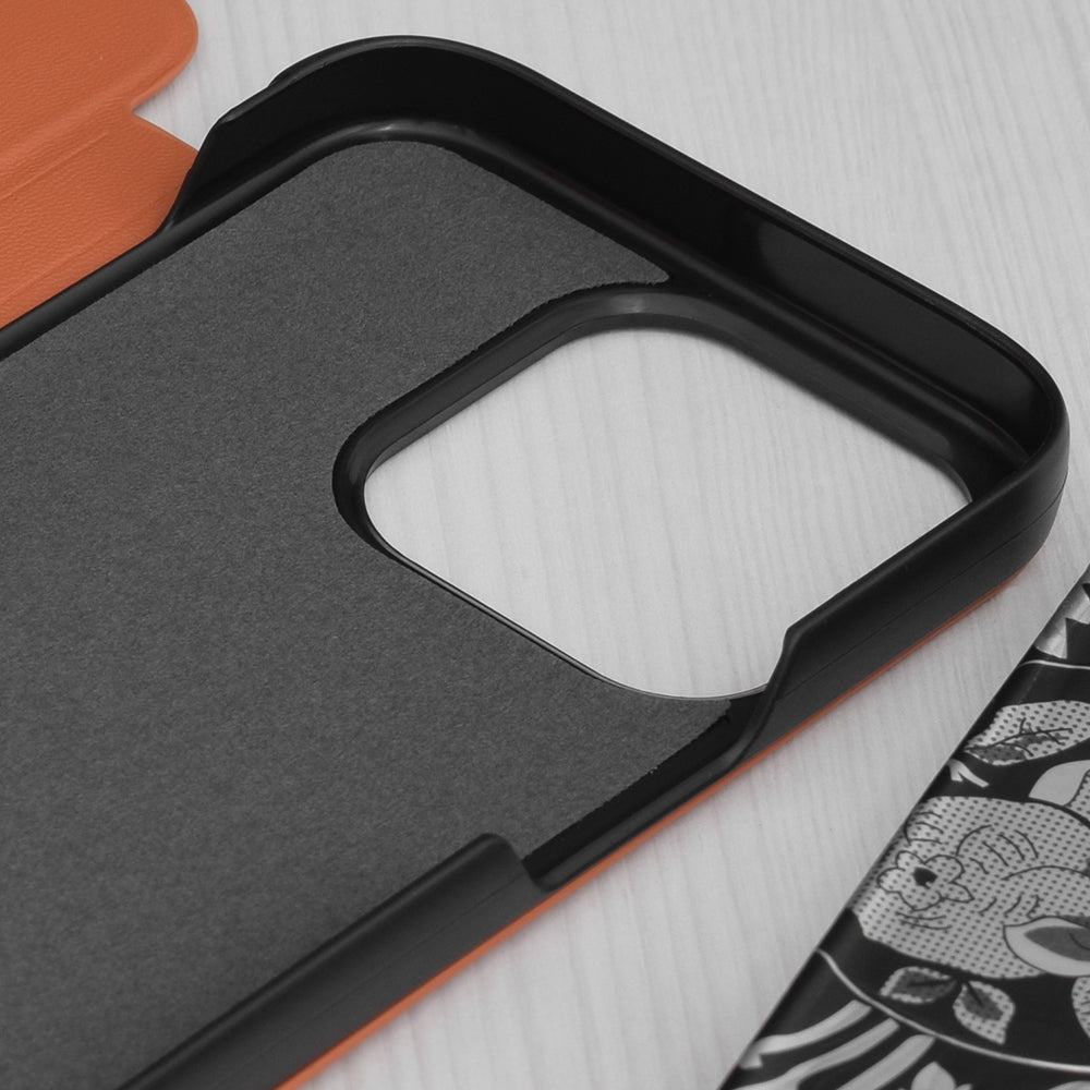 Deksel for Apple iPhone 15 Pro, Techsuit, eFold, Oransje