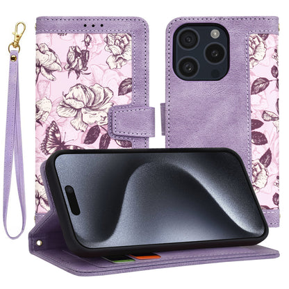 Deksel for Apple iPhone 15 Pro, Techsuit, FlipCraft, Lilla