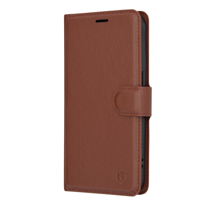 Deksel for Apple iPhone 15 Pro, Techsuit, Leather Folio, Brun