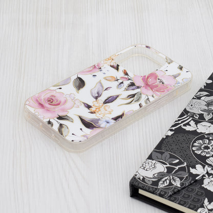Deksel for Apple iPhone 15 Pro, Techsuit, Marble, Hvit