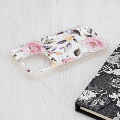 Deksel for Apple iPhone 15 Pro, Techsuit, Marble, Hvit