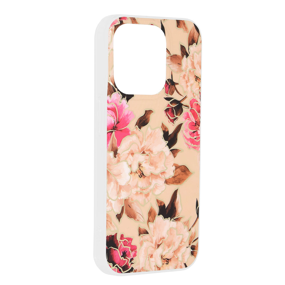 Deksel for Apple iPhone 15 Pro, Techsuit, Marble, Beige