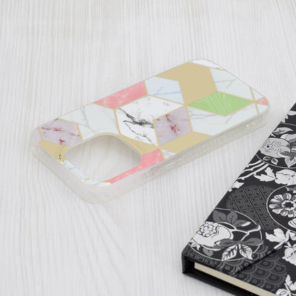 Deksel til Apple iPhone 15 Pro, Techsuit, Marble, Lilla