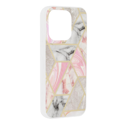 Deksel for Apple iPhone 15 Pro, Techsuit, Marble, Rosa