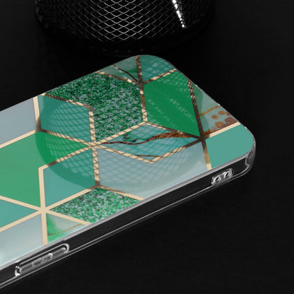 Deksel for Apple iPhone 15 Pro, Techsuit, Marble, Grønn