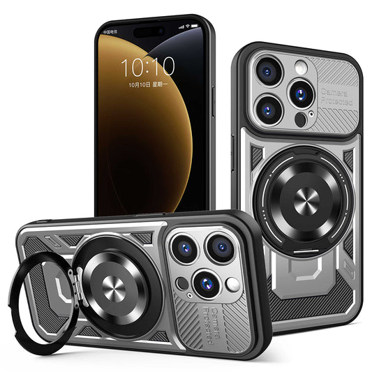 Deksel for Apple iPhone 15 Pro, Techsuit, RuggedCam, Grå