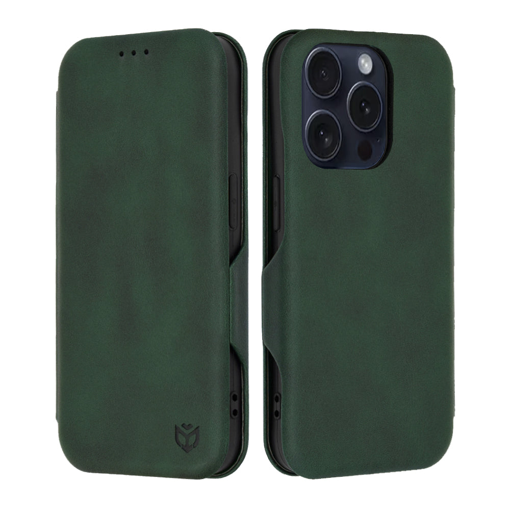 Deksel for Apple iPhone 15 Pro, Techsuit, Safe Wallet Plus, Grønn