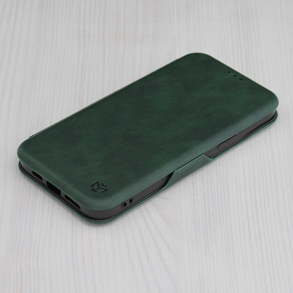 Deksel for Apple iPhone 15 Pro, Techsuit, Safe Wallet Plus, Grønn