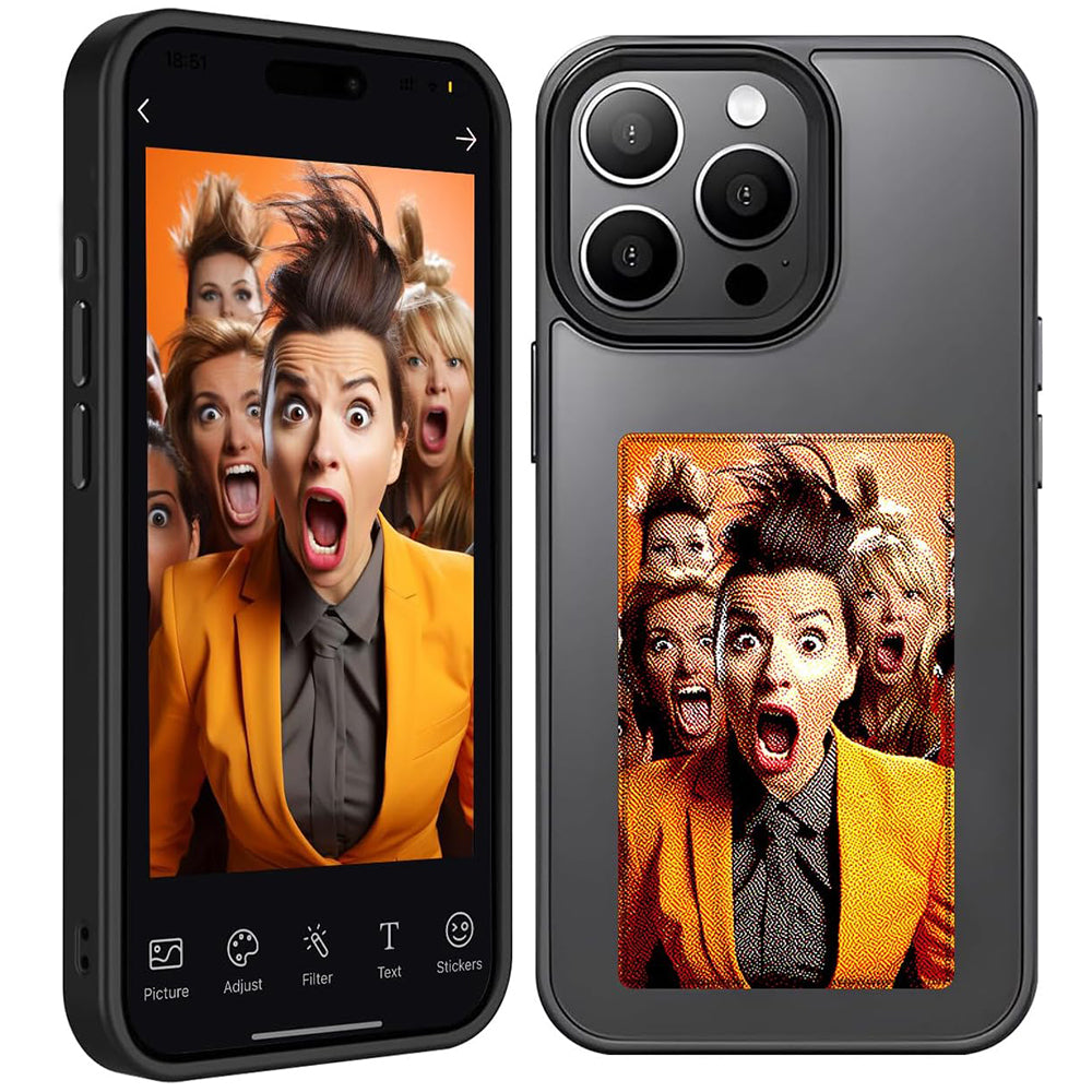 Deksel for Apple iPhone 15 Pro, Techsuit, SmartScreen NFC, Svart