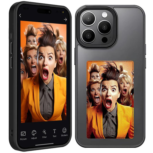 Deksel for Apple iPhone 15 Pro, Techsuit, SmartScreen NFC, Svart