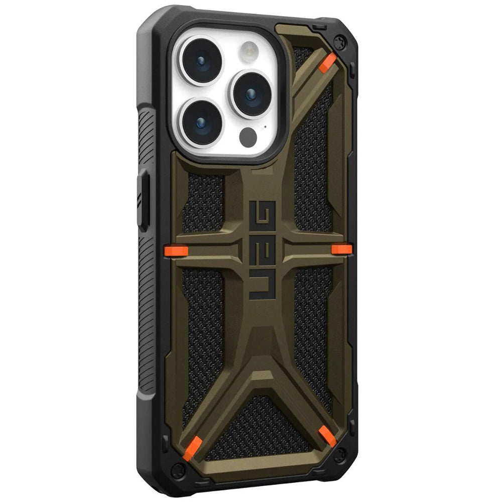 Deksel for Apple iPhone 15 Pro, Urban Armor Gear, Monarch Kevlar, Grønn
