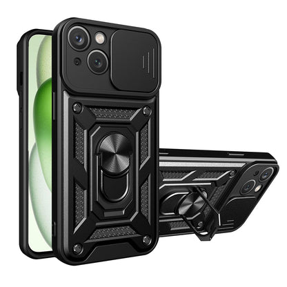 Deksel for Apple iPhone 15, Techsuit, CamShield, Svart