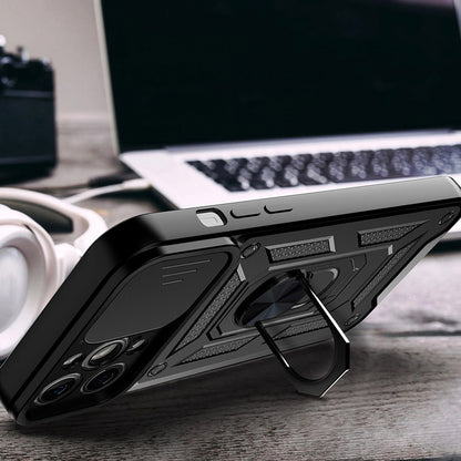 Deksel for Apple iPhone 15, Techsuit, CamShield, Svart