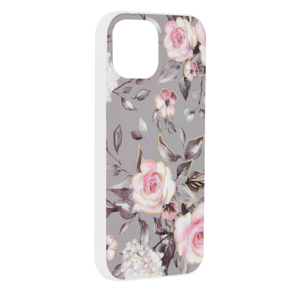 Deksel for Apple iPhone 15, Techsuit, Marble, Grå