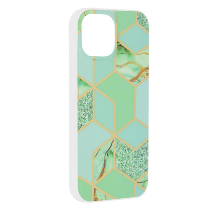 Deksel for Apple iPhone 15, Techsuit, Marble, Grønn