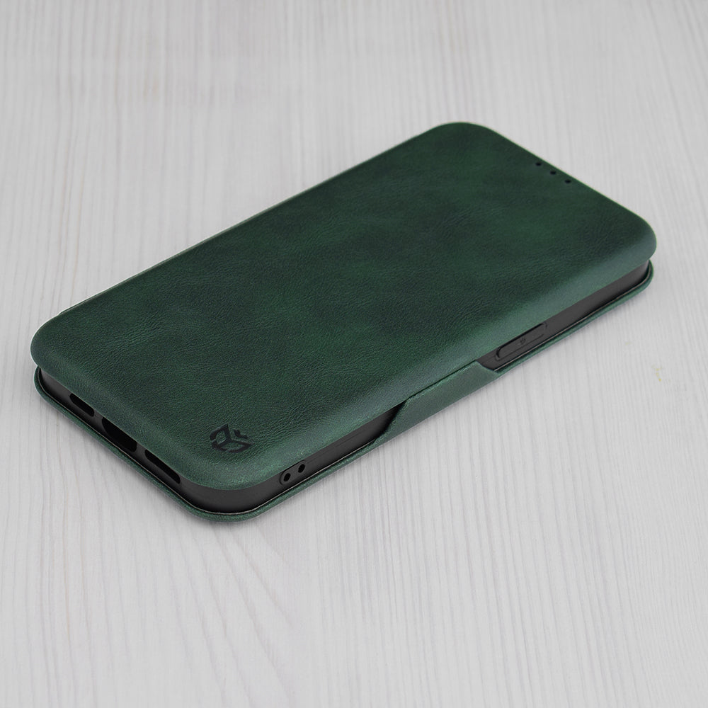 Deksel for Apple iPhone 15, Techsuit, Safe Wallet Plus, Grønn