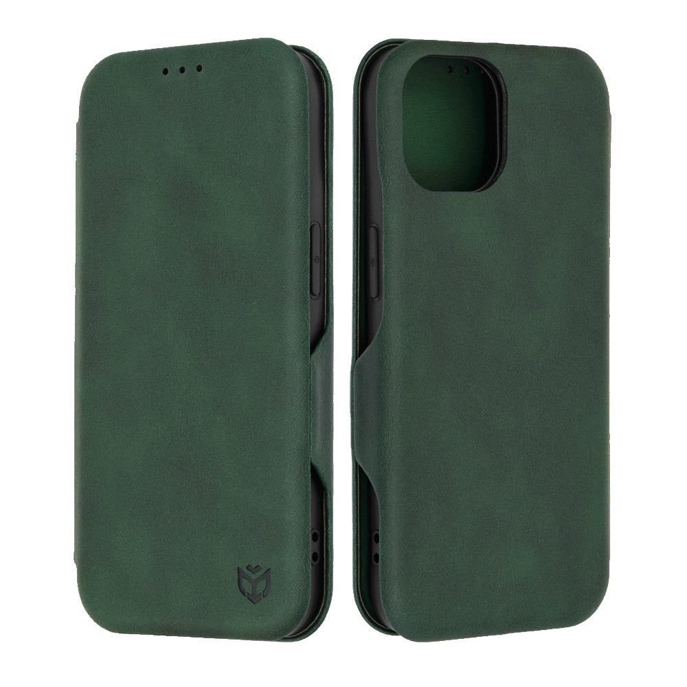 Deksel for Apple iPhone 15, Techsuit, Safe Wallet Plus, Grønn