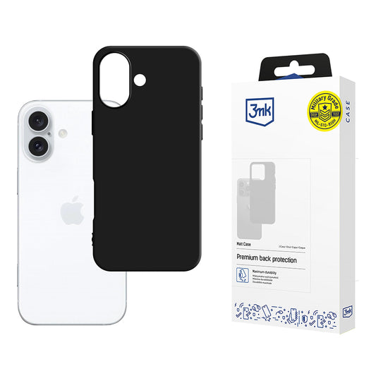 Deksel for Apple iPhone 16, 3MK, Matt svart
