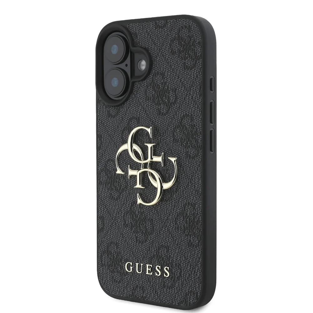 Deksel for Apple iPhone 16, Guess, 4G Big Logo, Svart