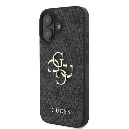 Deksel for Apple iPhone 16, Guess, 4G Big Logo, Svart