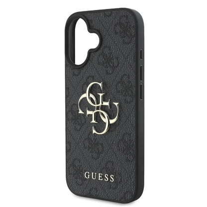 Deksel for Apple iPhone 16, Guess, 4G Big Logo, Svart
