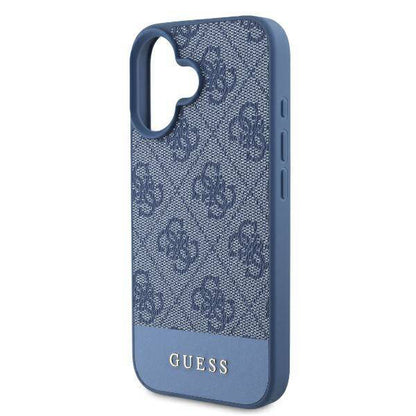 Deksel for Apple iPhone 16, Guess, 4G Bottom Stripe, Blå