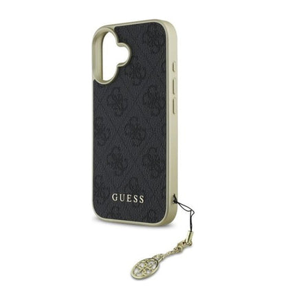 Deksel for Apple iPhone 16, Guess, 4G Charm, Svart