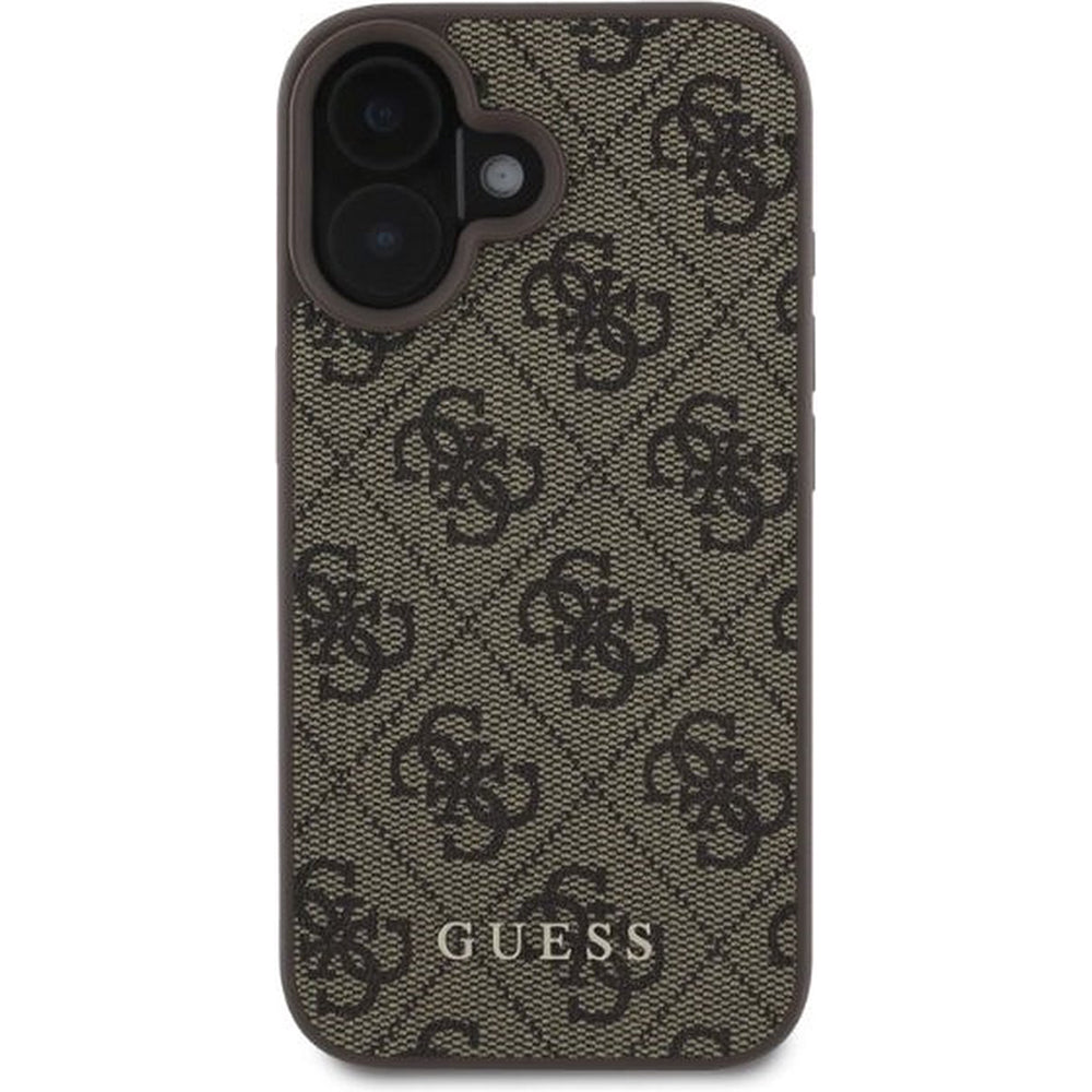 Deksel for Apple iPhone 16, Guess, 4G Classic, Brun