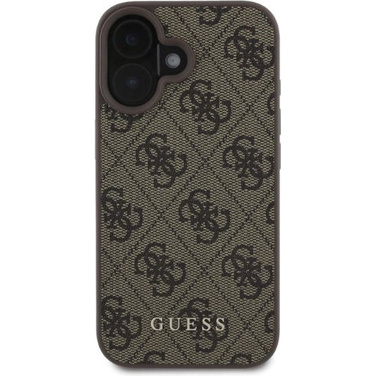 Deksel for Apple iPhone 16, Guess, 4G Classic, Brun