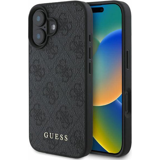 Deksel for Apple iPhone 16, Guess, 4G Classic, Svart