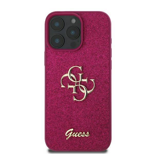 Deksel for Apple iPhone 16, Guess, Fixed Glitter Big 4G, Lilla