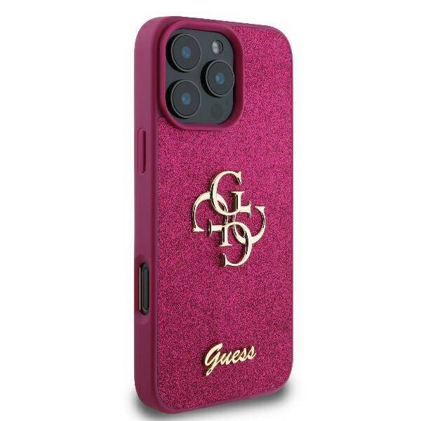 Deksel for Apple iPhone 16, Guess, Fixed Glitter Big 4G, Lilla